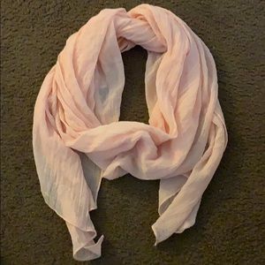 Pink chiffon scarf